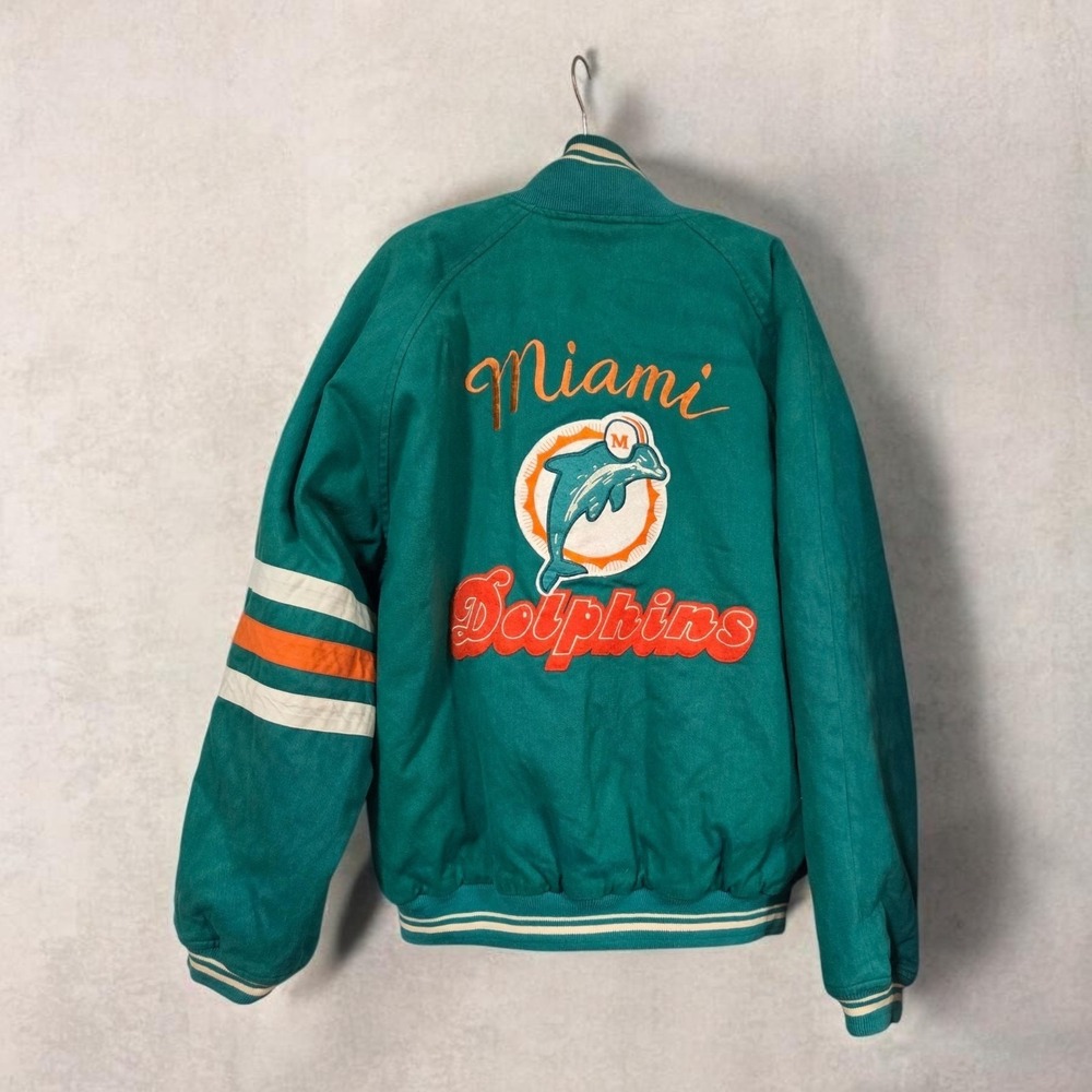 Miami Dolphins Jacket By MIRAGE Classic Collection Vintage 1995 Dan Marino Era